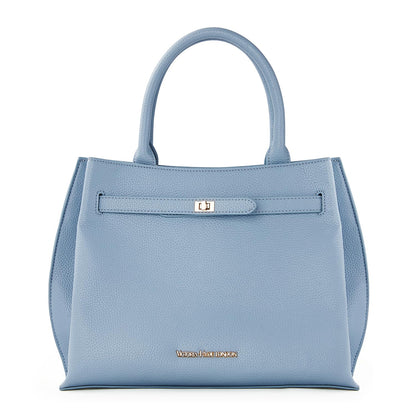 VICTORIA HYDE Women's Handbags Large PU Leather Shopper Ladies Handbag Black Elegant Shoulder Bag Women's Tote Bag for Office Work School (Blue)