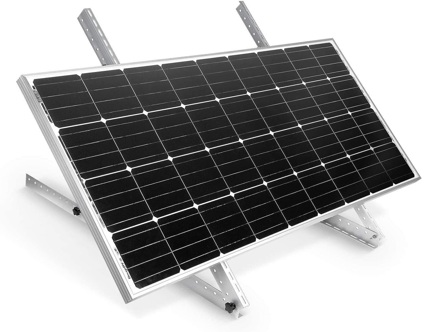 2 pairs of solar panel mounts 46 inches (1180MM), universal flat roof solar module mounting for solar panels with adjustable tilt angle, fastening, adjustable brackets