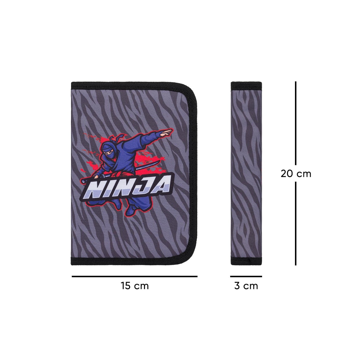 Ninja pencil case for boys, student case, pencil pouch, pen case for stationery, pouch, pencil case, school pouch.