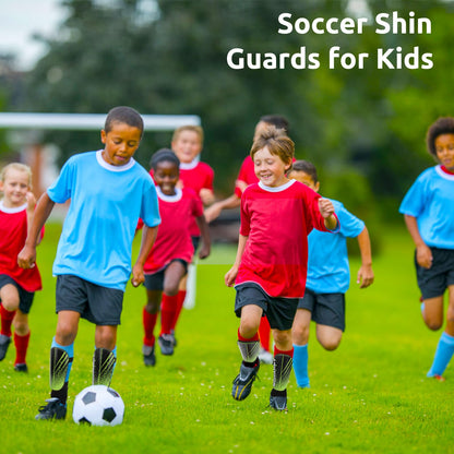 Shin guards for kids football ankle protection men - Soccer gear with adjustable velcro strap - Lightweight durable non-slip for boys girls ages 2 to 18 - Green XS