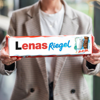 Personalized gift with name - XXL Kinder chocolate bar for men and women. Includes 3 x 10-pack of Kinder chocolate bars (630g). Great birthday present!