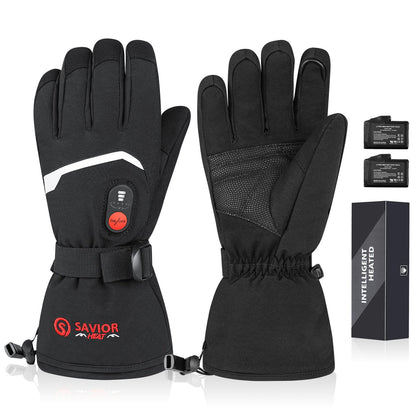 Heated gloves - Electric winter gloves for men & women, waterproof with touchscreen, rechargeable, motorcycle, ski, hunting & outdoor gloves.