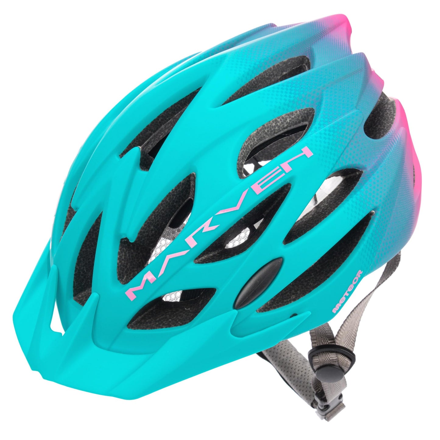 Meteor® Marven bike helmet for men, women, and children. Suitable for MTB, rollerblading, downhill, road biking, mountain biking, inline skating, BMX, scootering. Great for boys and girls.