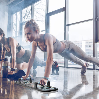 Body & Mind® Push-Up Plank Board; Foldable Multifunction Elite Rack Fitness Board for Full Body Training & Effective Push-Ups; Push-Up Handles with Free Training Bands & E-Book.