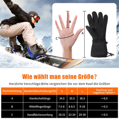 LOTTBUTY Heated Gloves 2025 Upgrade, Heated Gloves Men Women with 7.4V/2×5000mAh Rechargeable Batteries, waterproof Heated Motorcycle Gloves Winter for Skiing, Cycling, Hiking.