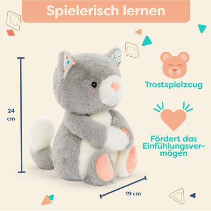 B. Toys - Cloudy Cosmo - Plush Cat - Stuffed Animal - Super Soft Kitty - Easy to Wash - 0 Months +