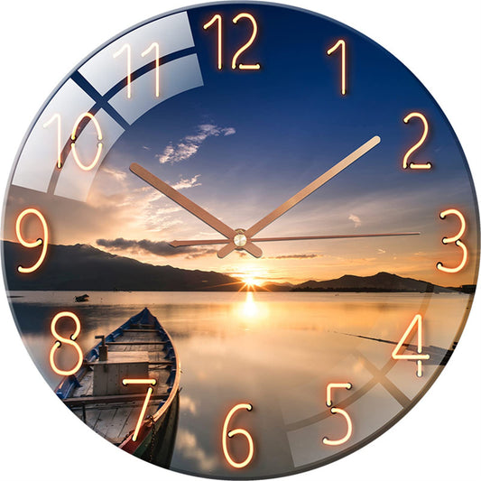 RAILONCH Silent Wall Clock Modern Design Wall Clock Silent for Living Room, Kitchen, Office, and Bedroom (#07)
