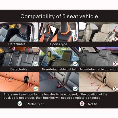 JDWBT Car Seat Covers Set Leather, Car Seat Protector Set Universal, Car Seat Covers Complete Set 5-Seats, Seat Covers Car-Beige (beige)