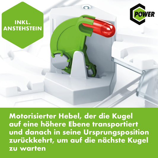 Ravensburger GraviTrax Power Element Lever. Electronic accessory for marble runs for kids aged 8 and up. Compatible with all GraviTrax products and sets.