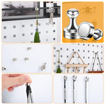 100pcs Strong Neodymium Magnets N52 - Mini magnet for refrigerator, magnetic board, cone magnets, pegboard, bulletin board, whiteboard