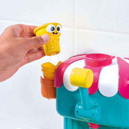 Toomies Deluxe Foam Ice Cream Machine Bathtub Toy, Wall-Mounted Foam Bath Toy for Kids, Pretend Play Water Toy, Sensory Baby and Toddler Toys for ages 18 months+