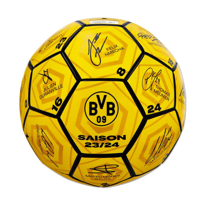 Borussia Dortmund Unisex Youth BVB Signature Ball 2023/24 Soccer, Yellow, Size 5