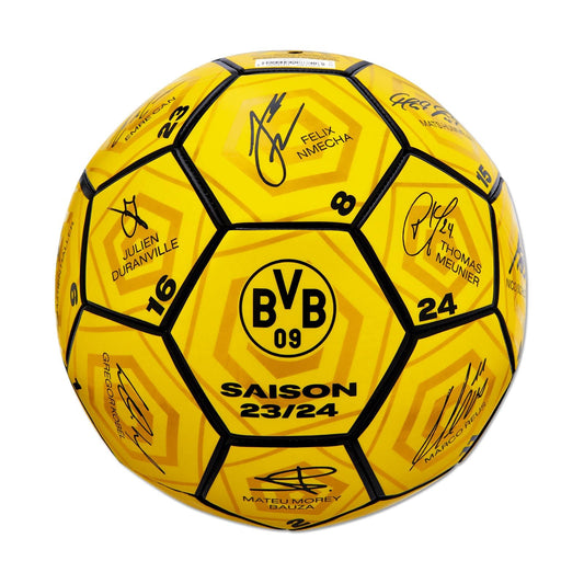 Borussia Dortmund Unisex Youth BVB Signature Ball 2023/24 Soccer, Yellow, Size 5