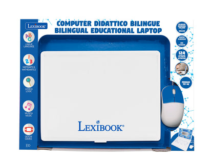 Lexibook, educational toy with 124 activities for learning math, writing, logic, telling time, games, and music, White, JC598i5
