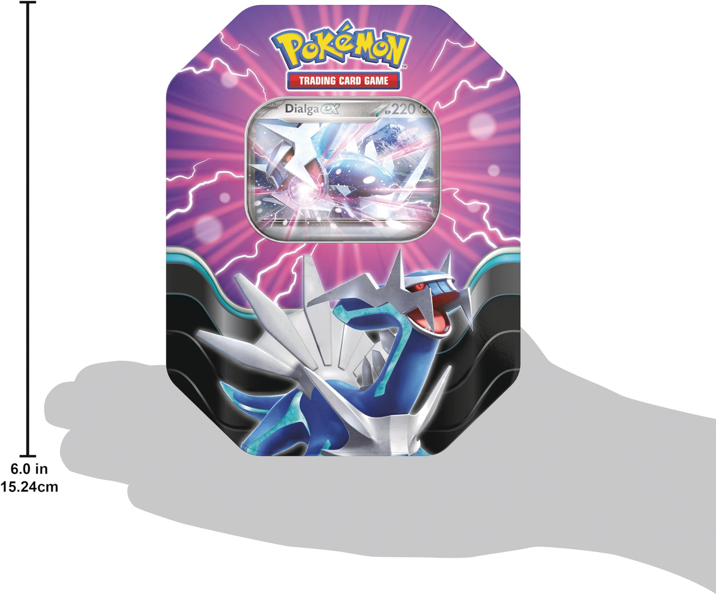 Pokémon Trading Card Game: Tin Box Azure Legends: Dialga-ex (4 booster packs & 1 holographic promo card)