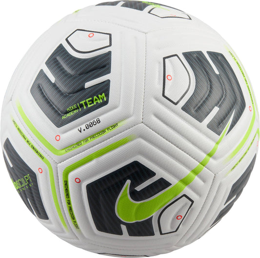 Nike Academy - Team - Fa24 Soccer Balls, White/Black/Volt, Size 5