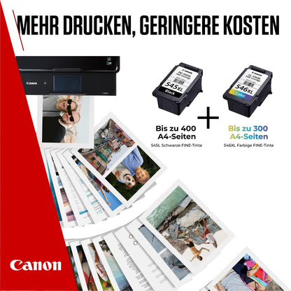 Canon Ink Cartridges & Paper Multipack - PG-545XL/CL-546XL Original Printer Cartridges 2-Pack (1 x Black, 1 x Color) & 4x6 Photo Paper (50 Sheets)