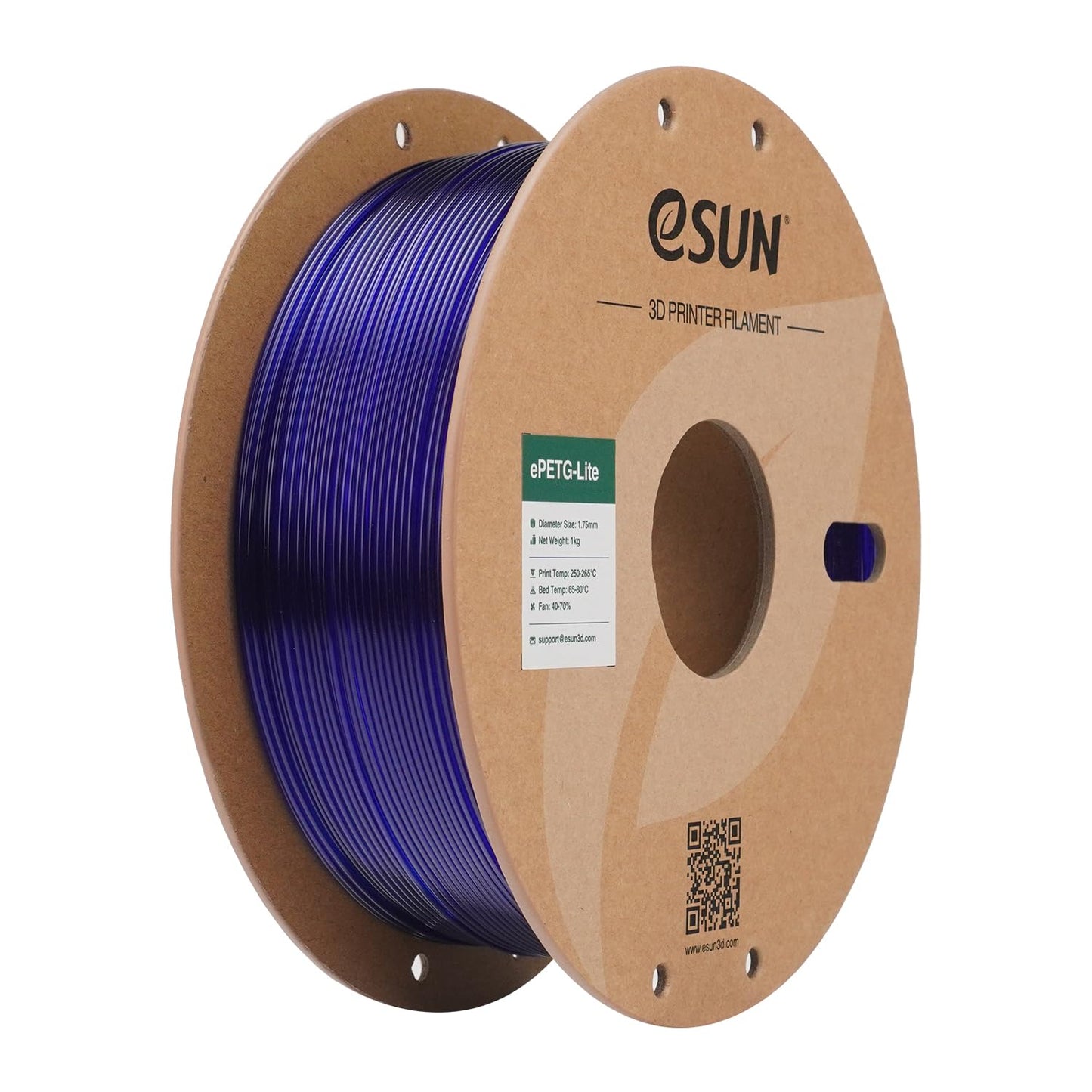 eSUN PETG Filament 1.75mm, high toughness PETG Filament, 1KG spool (2.2 LBS) 3D printing Filament for 3D printers (Blue, 1KG)