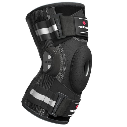 NEENCA Knee Brace for Knee Pain, Knee Support with Hinge and Patented X-Strap Attachment System, Provides Strong Stability for Pain Relief, for Arthritis, Meniscus Tears, ACL, PCL, MCL