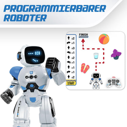 Xtrem Bots - Robbie | Robot for Kids 6+ | Programmable, remote-controlled robot with 50 moves | Toy for boys aged 5+ | Gift for 5-year-old boy