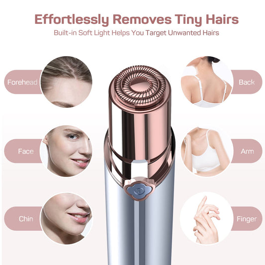 Facial Hair Remover for Women (2023) - GURELAX Women's Facial Hair Remover Chin Upper Lip Peach Fuzz- Including Rechargeable Women's Face Shaver