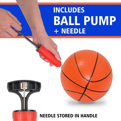 FOSUBOO Pool Toy for Adults Kids Water Games Floating Basketball Hoop Water Toy Basketball Hoop Pool Accessory Fun (2X Basketballs)