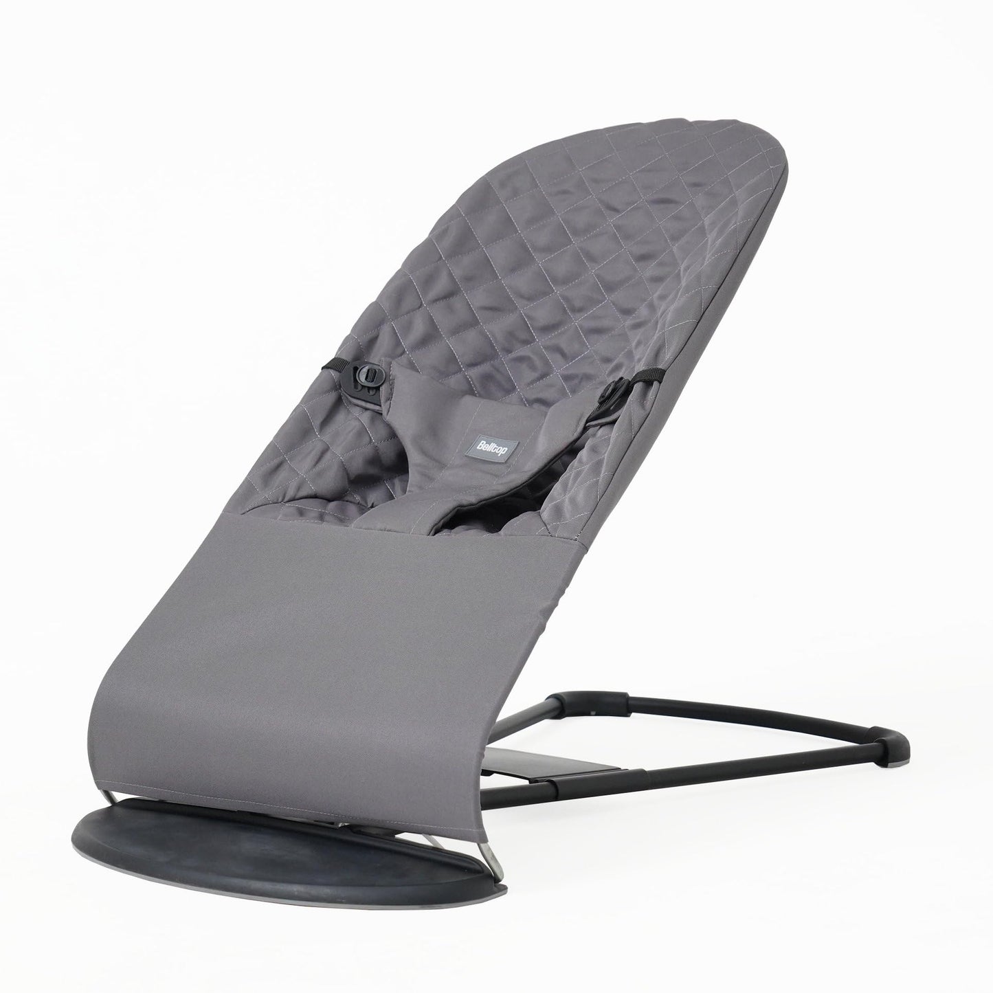 Reference to baby bouncer. Reference Belltop compatible with BabyBjorn Bouncer: Balance, Soft, and Bliss. Ergonomic baby bouncer seat. Hypoallergenic quilting. (Gray)