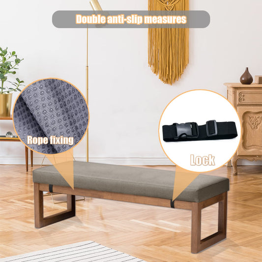 Kimgull Bank pad seat cushion bench bench cushion seat cushion bench cushion bench pad cushion for benches cushion pad for kitchen bench garden bench dining bench (120X40X5CM Gray)
