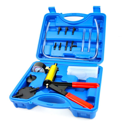 Awsuc Vacuum Pressure Tester Automotive Vacuum Pump Brake Bleeder Vacuum Tester Kit Brake Bleeding Tool, Vacuum Pump Motorcycle Brake Bleeder Auto Vacuum Pressure Tester Set