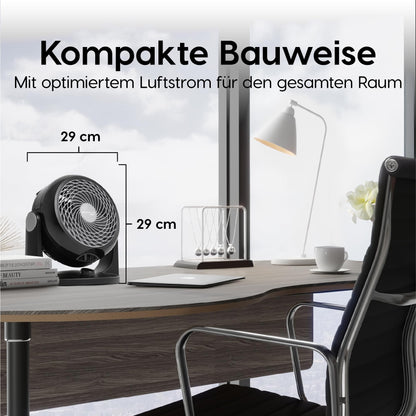 Iris Ohyama Woozoo, 23m², fan, Black, 3 speeds, quiet, Table Fan, Table fan, Fan, Floor fan, portable, Portable, Cooling, Desk Fan, PCF-HD18N