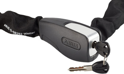 ABUS chain lock Iven Chain 8210 - bike lock made of hardened steel & chain lock Steel-O-Chain 8807K - flexible bike lock made of hardened steel - ABUS security level 8-110 cm - black