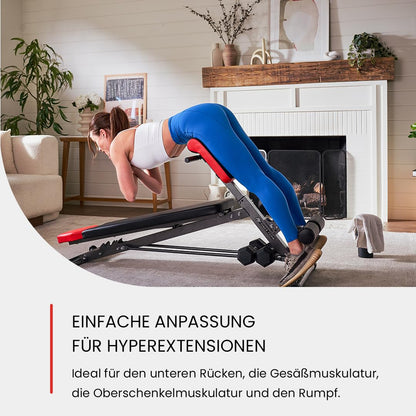 FF Finer Form Multifunctional Weight Bench for full-body workout - Hyperextension, Roman Chair, adjustable ab bench, Incline bench, Flat bench