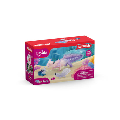 SCHLEICH BAYALA | Axolotl Mom and Babies 42628 | detailed figures | great gift for girls and boys | beautiful collectible figurines | toy for ages 5+ | Set of 3 pieces