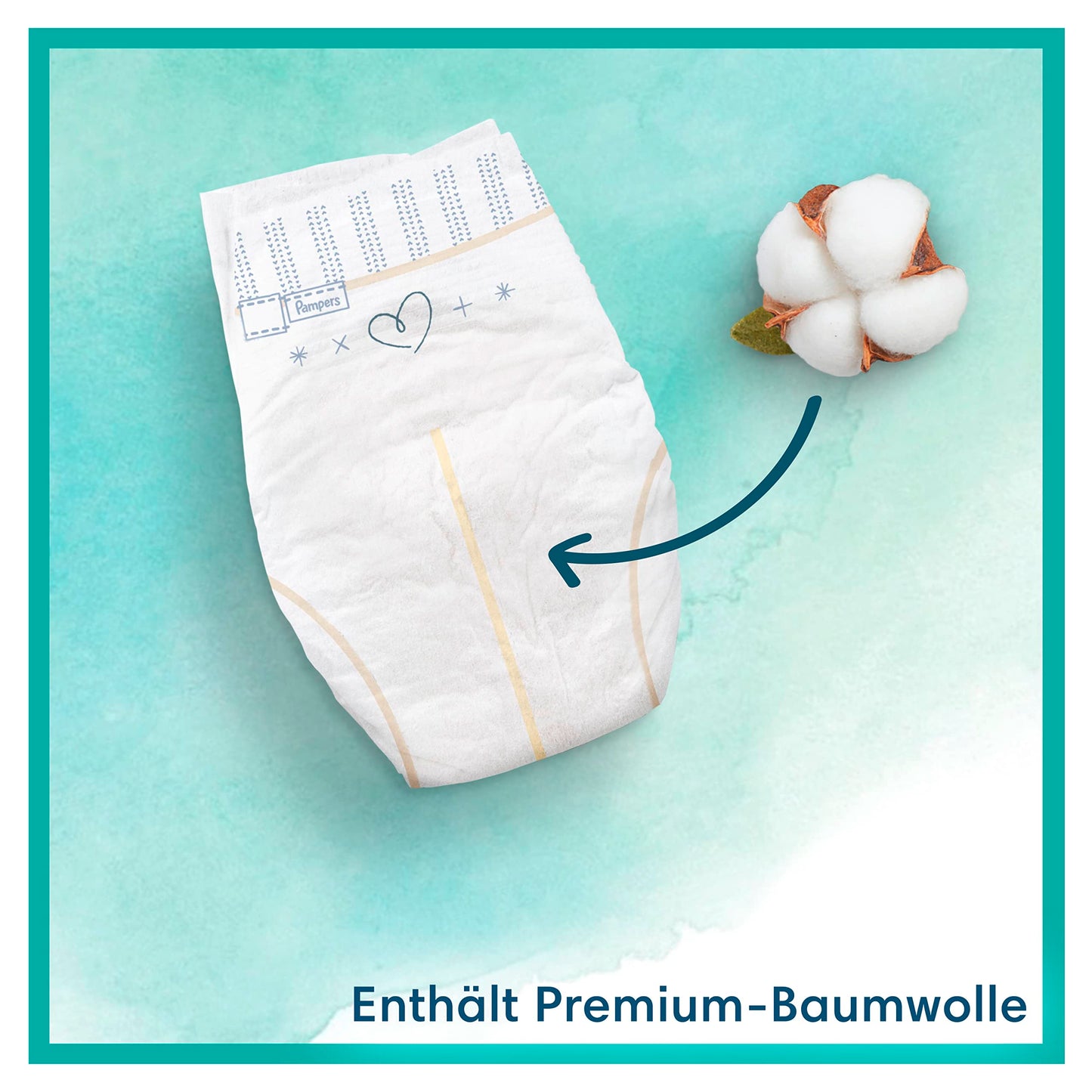 Pampers Baby Diapers Size 2 (4-8 kg) Harmony, HALF-MONTH BOX, Gentle Skin Protection And Plant-Based Ingredients, 240 Pieces