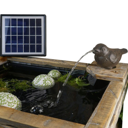 Storm's garden enchantments water feature sparrow incl. solar pump cast iron pond decoration