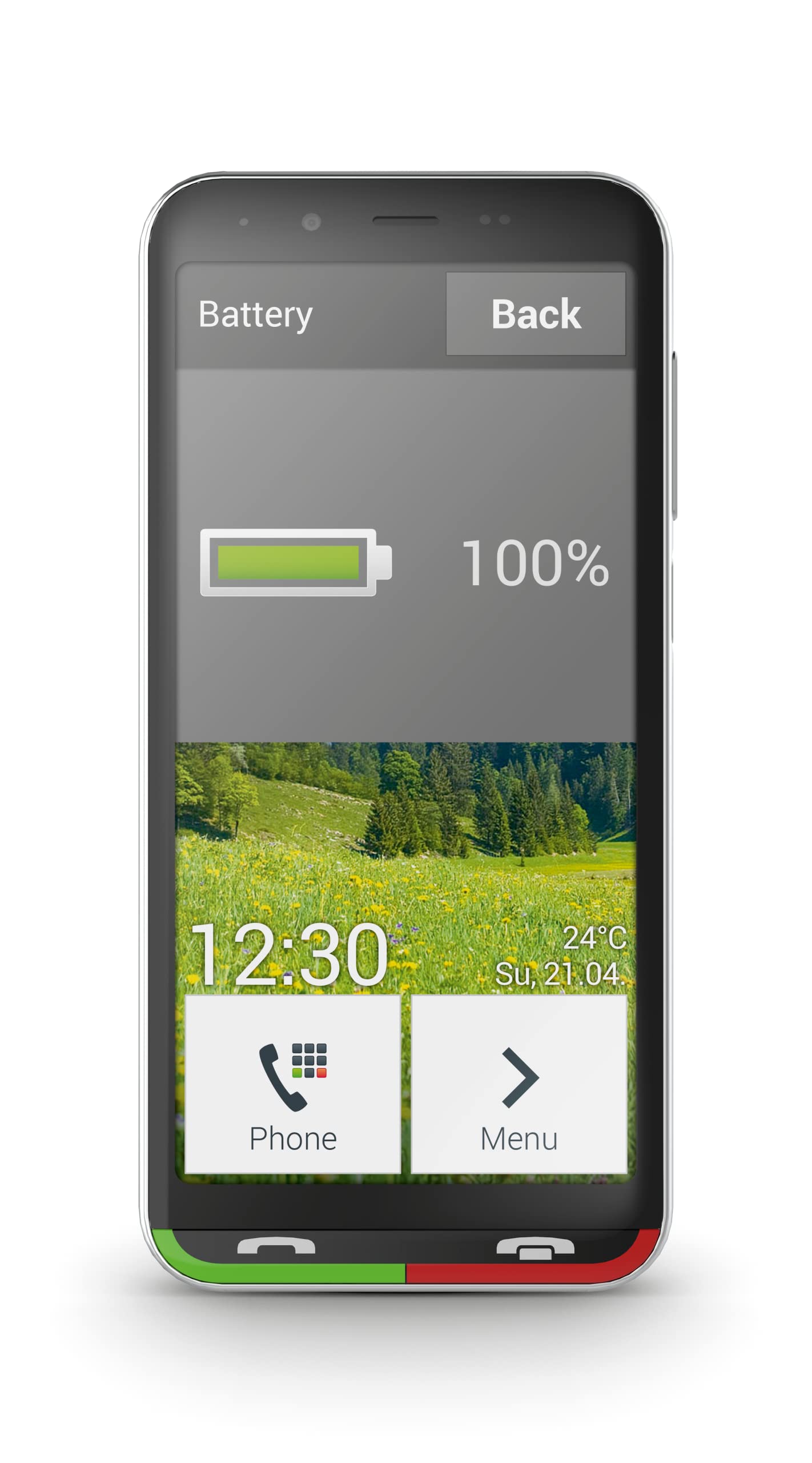Emporia Super Easy - 4G smartphone, easy to use, SOS button, 4.95-inch display, 32 GB, 3 GB RAM, 13 Mpx camera, Android 10, charging station, Black (Italy)