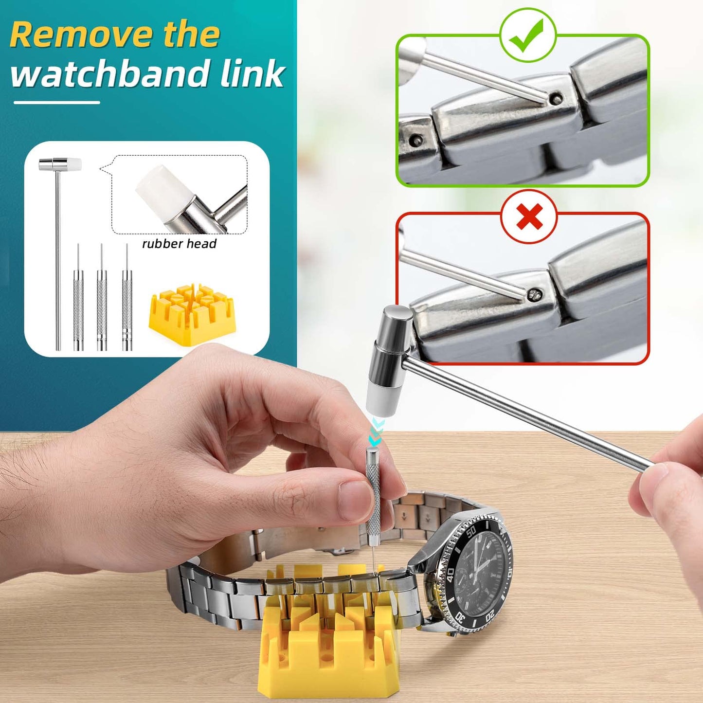 Eventronic Watch Tool Set, Watch Repair Watchmaker Tool Kit, Watch Tools in Nylon Bag, Watch Tool Set for Most Watches, with Large Adjustable Case Opener (88PCS)