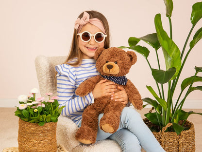 Teddy Hermann 91363 Teddy Bear 48 cm with star neckerchief, cuddly toy, plush toy