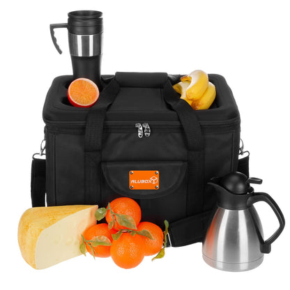 ALUBOX Picnic Cooler XL Black Edition 40 liters Insulated Bag Picnic Bag Polyester black