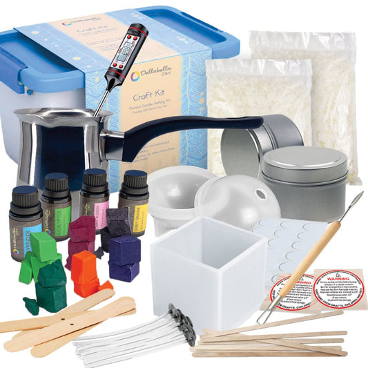DELLABELLA Candle Making Set - Make Your Own Candles for Kids - Adults - Pouring - DIY - Self - Candle Making Kit