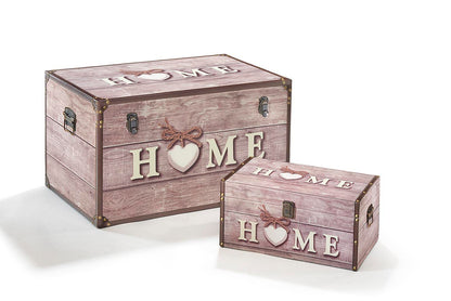 Kobolo Chest Storage Box - Home - made of wood and faux leather 68x42x40 cm