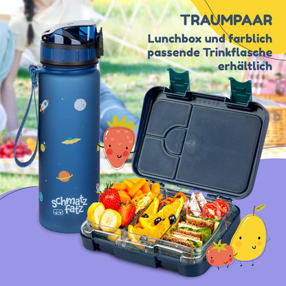 Smunchies Junior lunch box for kids with compartments, colorful, divided & leak-proof, BPA-free lunchbox for daycare, bento box, secure snack box