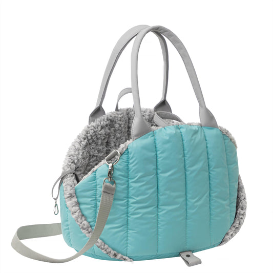 Dog bag, baby sling, pet carrier, adjustable height, dog accessories, travel crate, transport bag, turquoise, 47x29x32 cm.