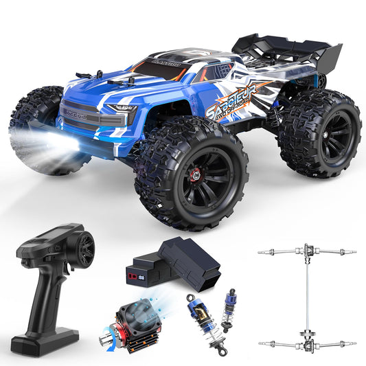 DEERC H16E Remote Control Car 1:16 Brushless Motor 70 km/h, 4WD High-Speed Racing Car with 2 Batteries for 40 Min Runtime, 2.4GHz RC Car for Adults and Kids