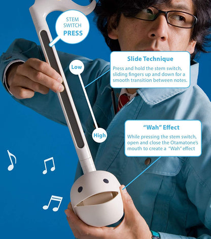 Otamatone Deluxe Black Electronic Music Instrument, Portable Digital Music Instruments Synthesizer, Kids Teens Adults, Fun Cool Birthday Christmas Gift Toy