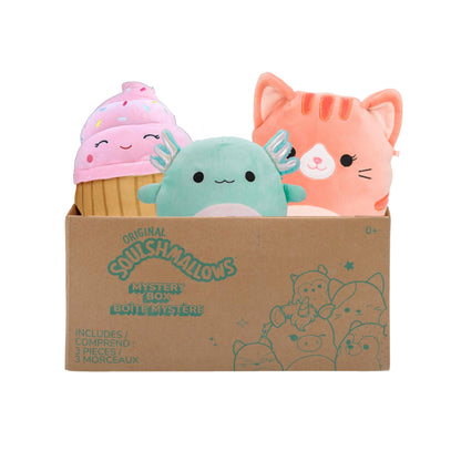 Squishmallows SQCR04665 - Mystery Box includes 3x 20cm Surprise Squishmallows, official Jazwares plush, Mystery 3-pack plush