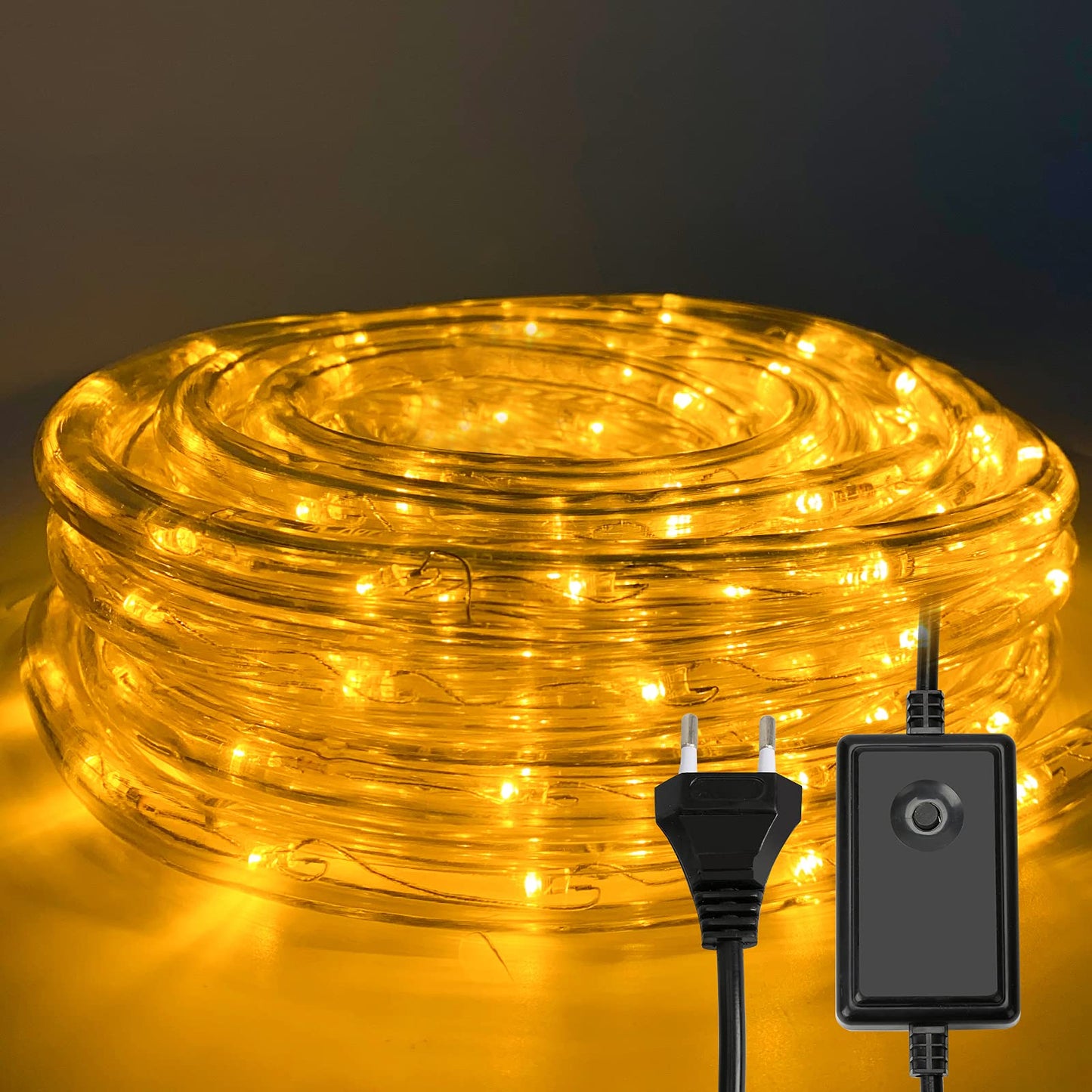 50m LED strip light, 1200 LEDs rope light 8 modes, outdoor LED tube light chain with timer for indoor outdoor garden party Christmas decoration - warm white