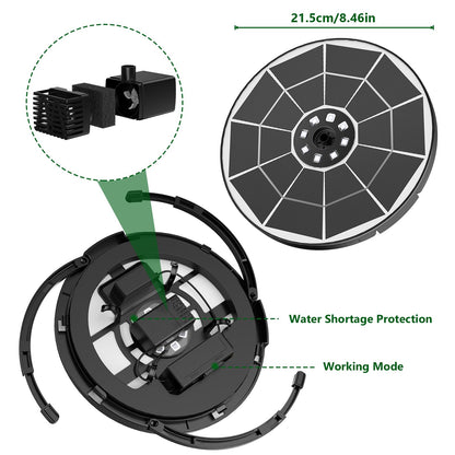 5.5W Solar Fountain for Outdoor use