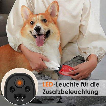 Dog grooming clipper - Intelligent quiet clipper, three modes hair trimmer for dog and cat with long battery life, rechargeable cordless pet hair trimmer with patented clipping head.