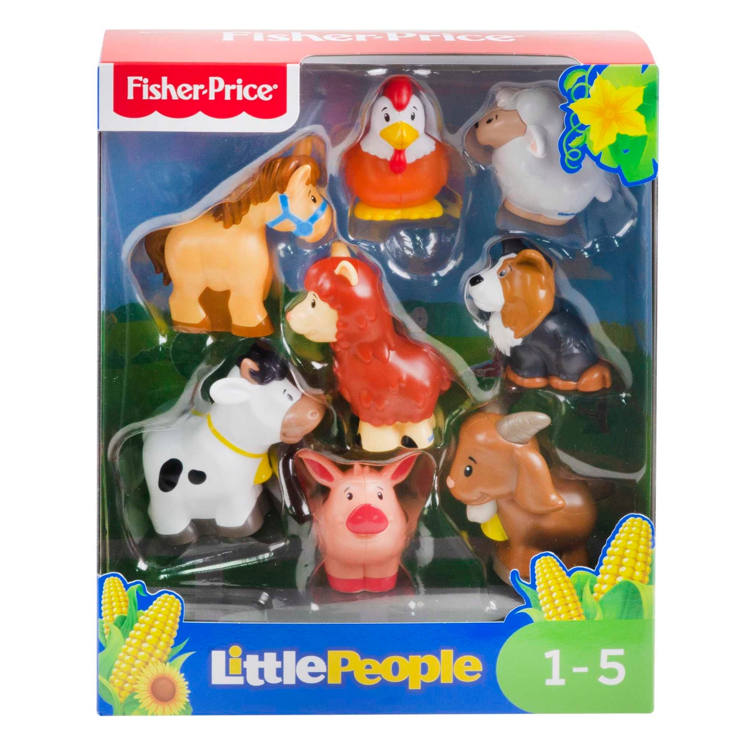 Fisher-Price GFL21 - Little People Farm Set, 8 cute animal figures for the farm, toy gift for kids aged 1 year and up.